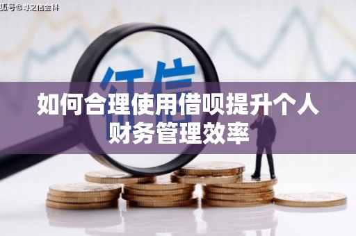 赤壁如何合理使用借呗提升个人财务管理效率