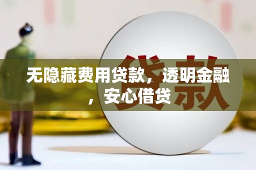 赤壁无隐藏费用贷款，透明金融，安心借贷