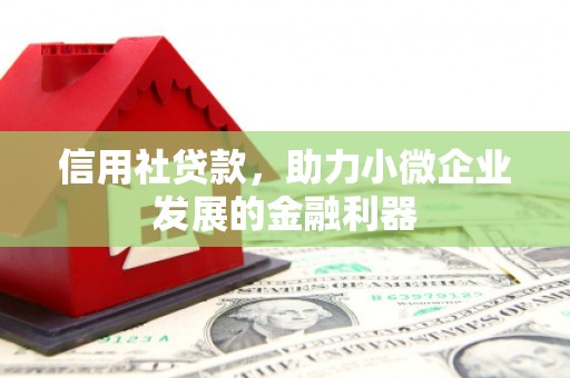 赤壁信用社贷款，助力小微企业发展的金融利器