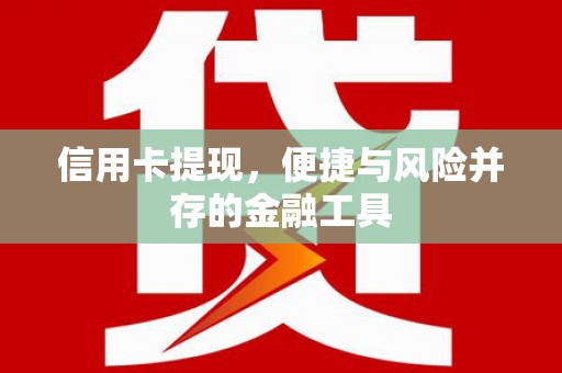 赤壁信用卡提现，便捷与风险并存的金融工具