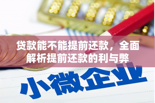 赤壁贷款能不能提前还款，全面解析提前还款的利与弊