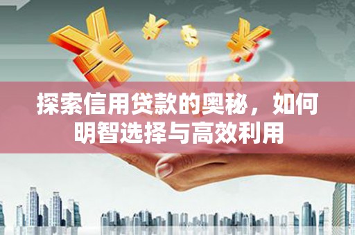 赤壁探索信用贷款的奥秘，如何明智选择与高效利用