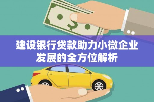 赤壁建设银行贷款助力小微企业发展的全方位解析