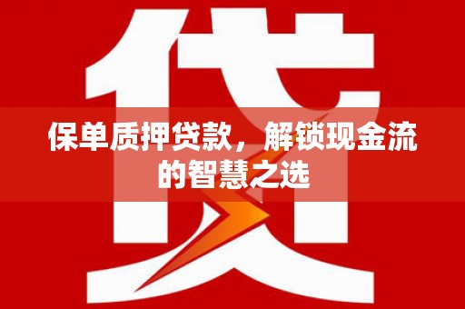 赤壁保单质押贷款，解锁现金流的智慧之选